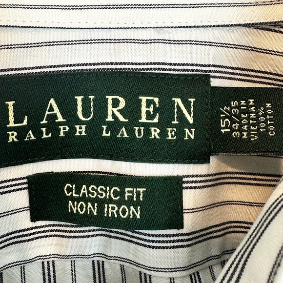 Lauren Ralph Lauren Classic Fit Non Iron French Cuff Dress Shirt (15 1/2) - Picture 6 of 8